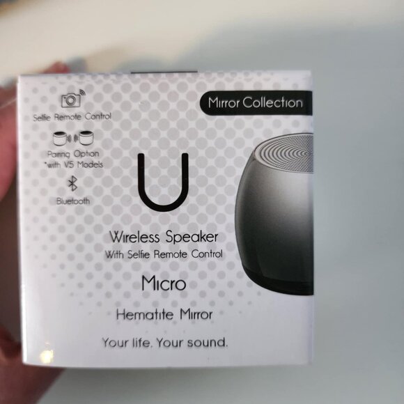 EUC U Wireless Speaker with Carry Clip - Micro Hematite Mirror - Picture 3 of 7